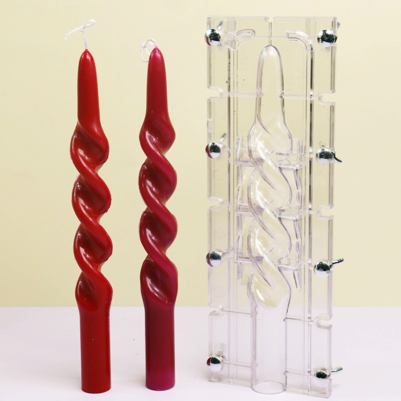 Candle Making Workshop - Twisted Stripe Column Acrylic Candle Mold
