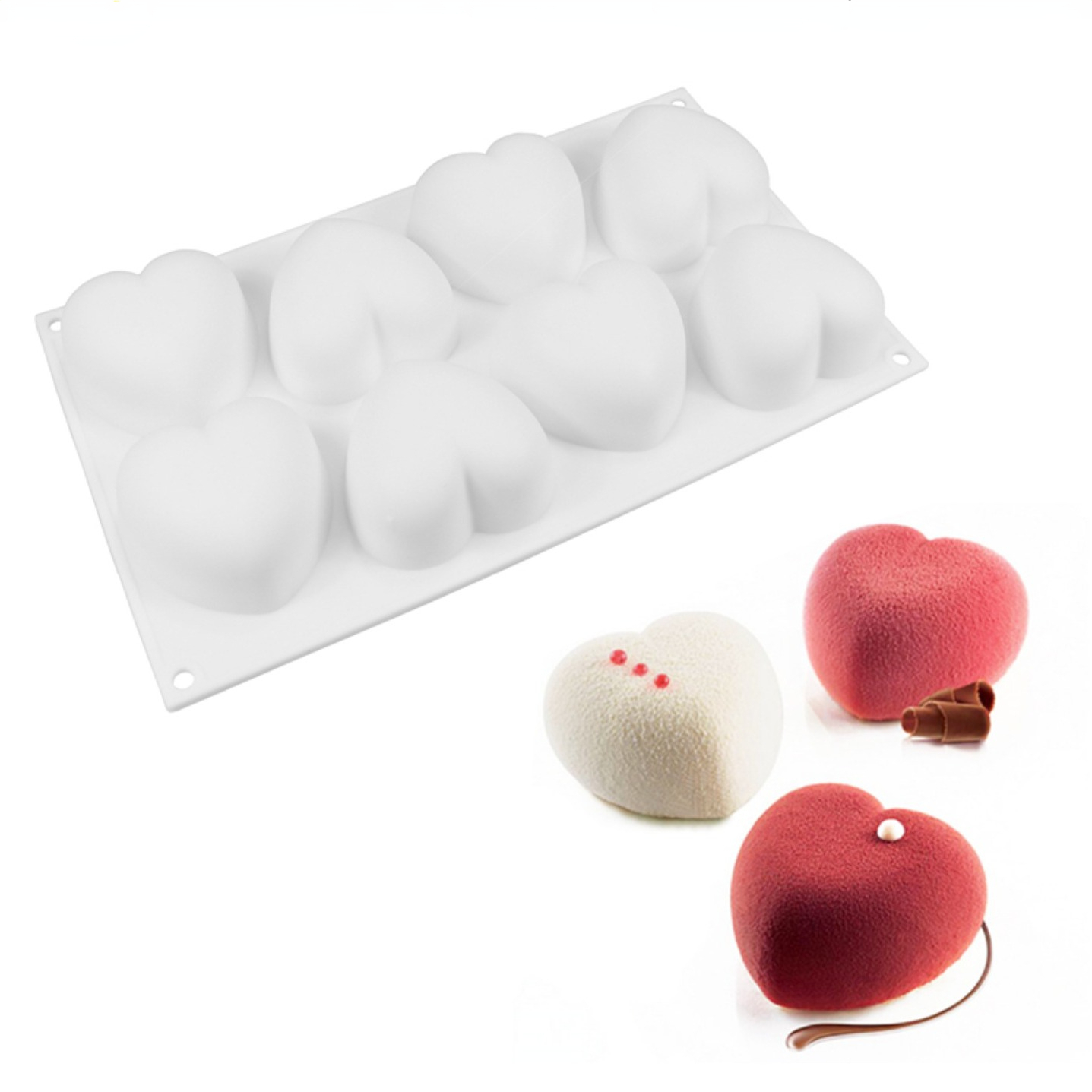 Love Heart Silicone Soap Mold  - Candle Making Workshop recension och pris