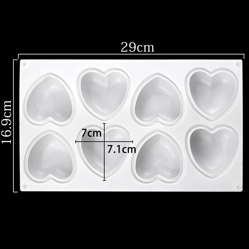 Love Heart Silicone Soap Mold  - Candle Making Workshop recension och pris