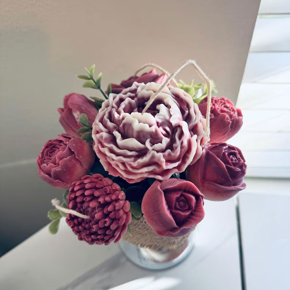 Rose Tulip Silicone Candle Mol - Candle Making Austin recension och pris