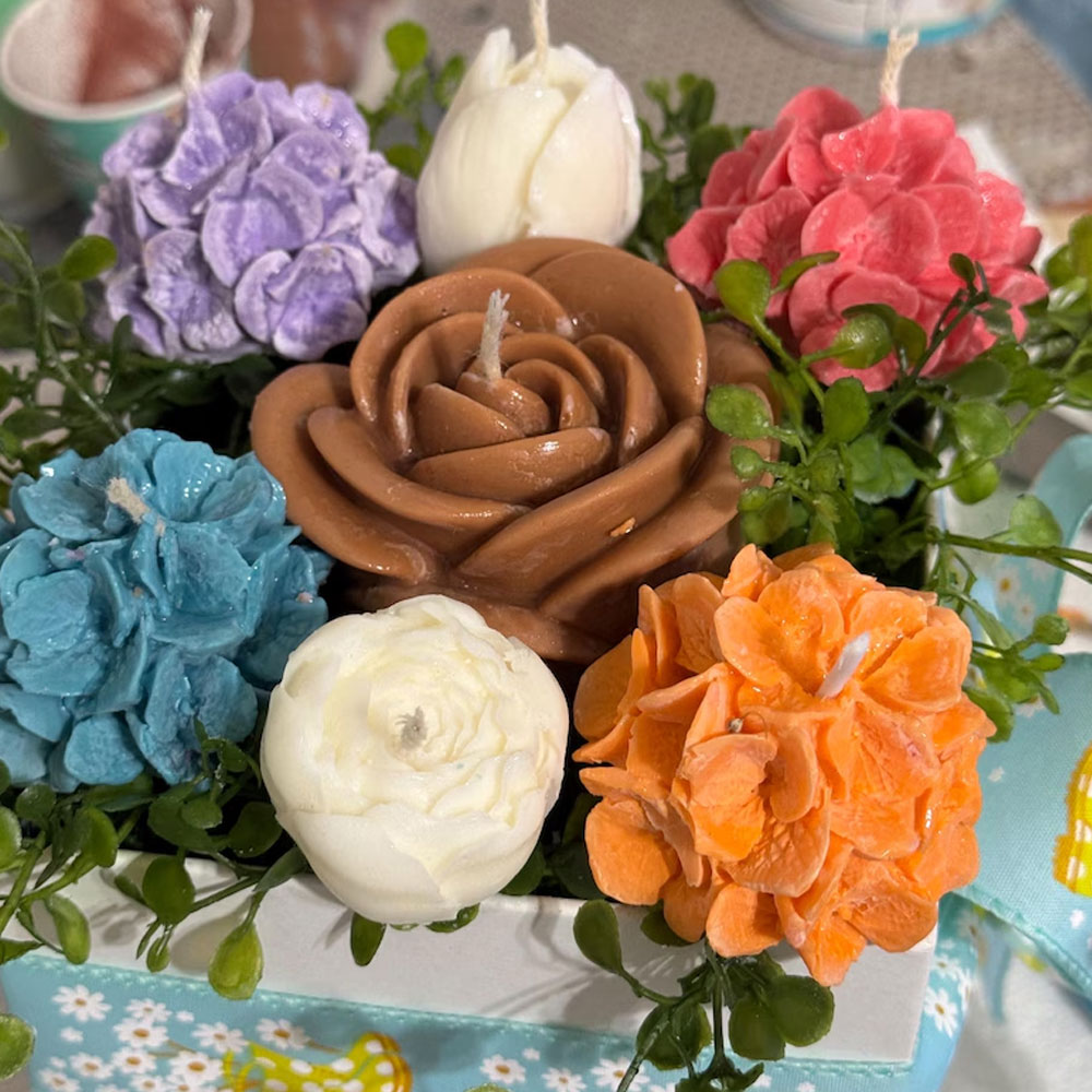 Rose Tulip Silicone Candle Mol - Candle Making Austin recension och pris